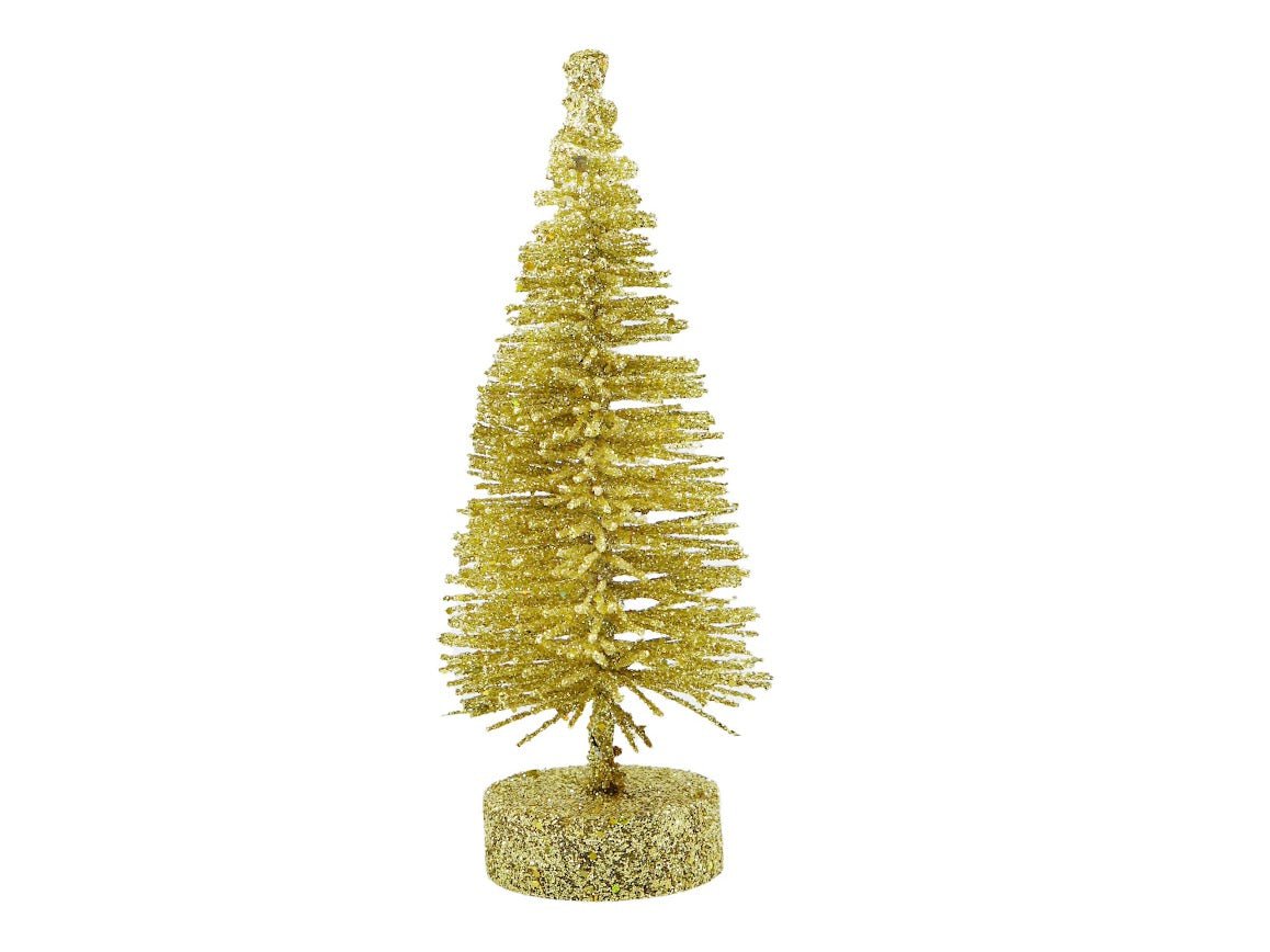 5-Inch Gold Glitter Pine Tree.