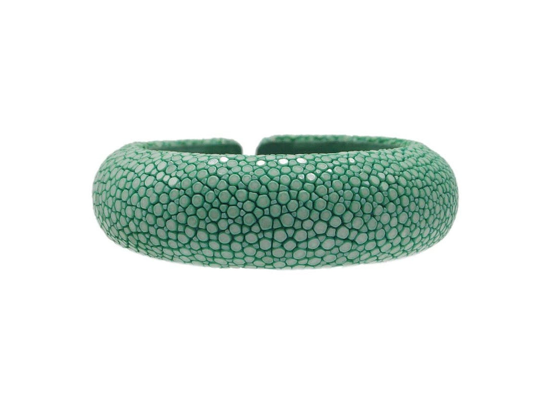 Emerald Green Shagreen 20mm Dome Cuff