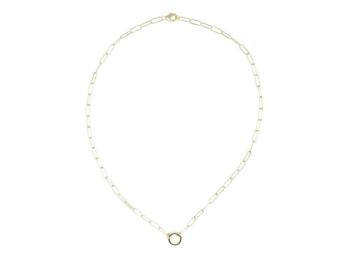 Gold Paperclip Chain with Ring Clasp