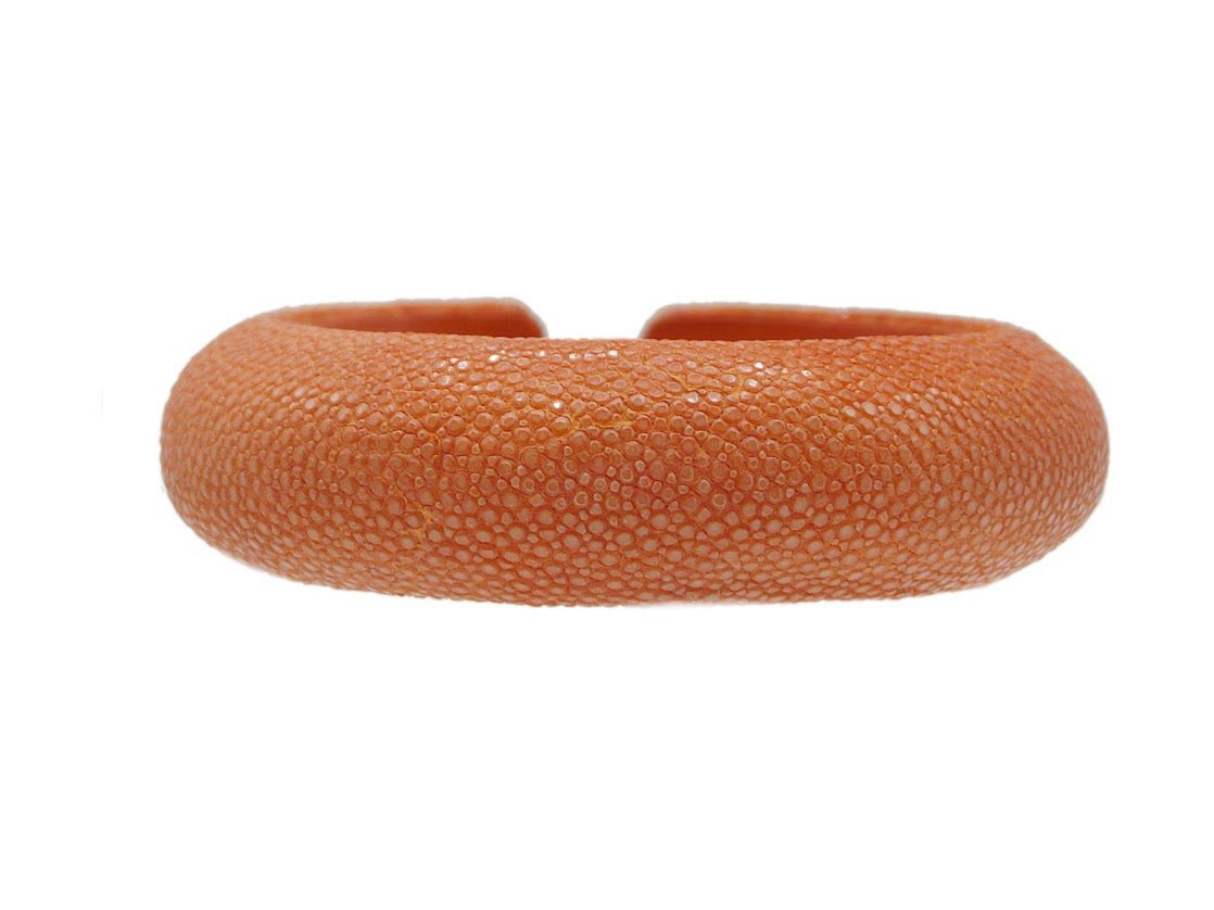 Orange Shagreen 20mm Dome Cuff