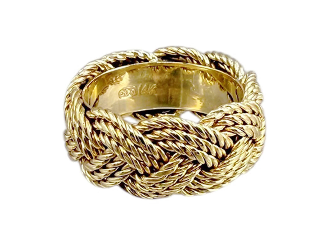 14k Rope Weave Band Ring