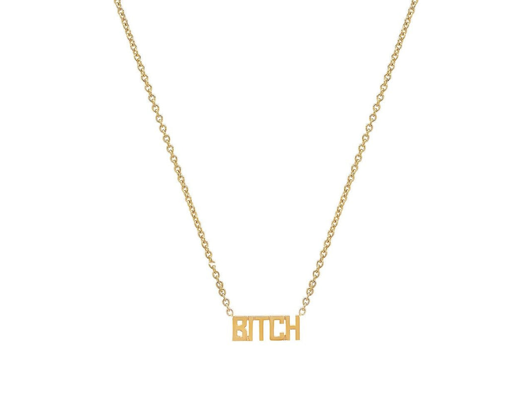 Gold B*TCH Necklace