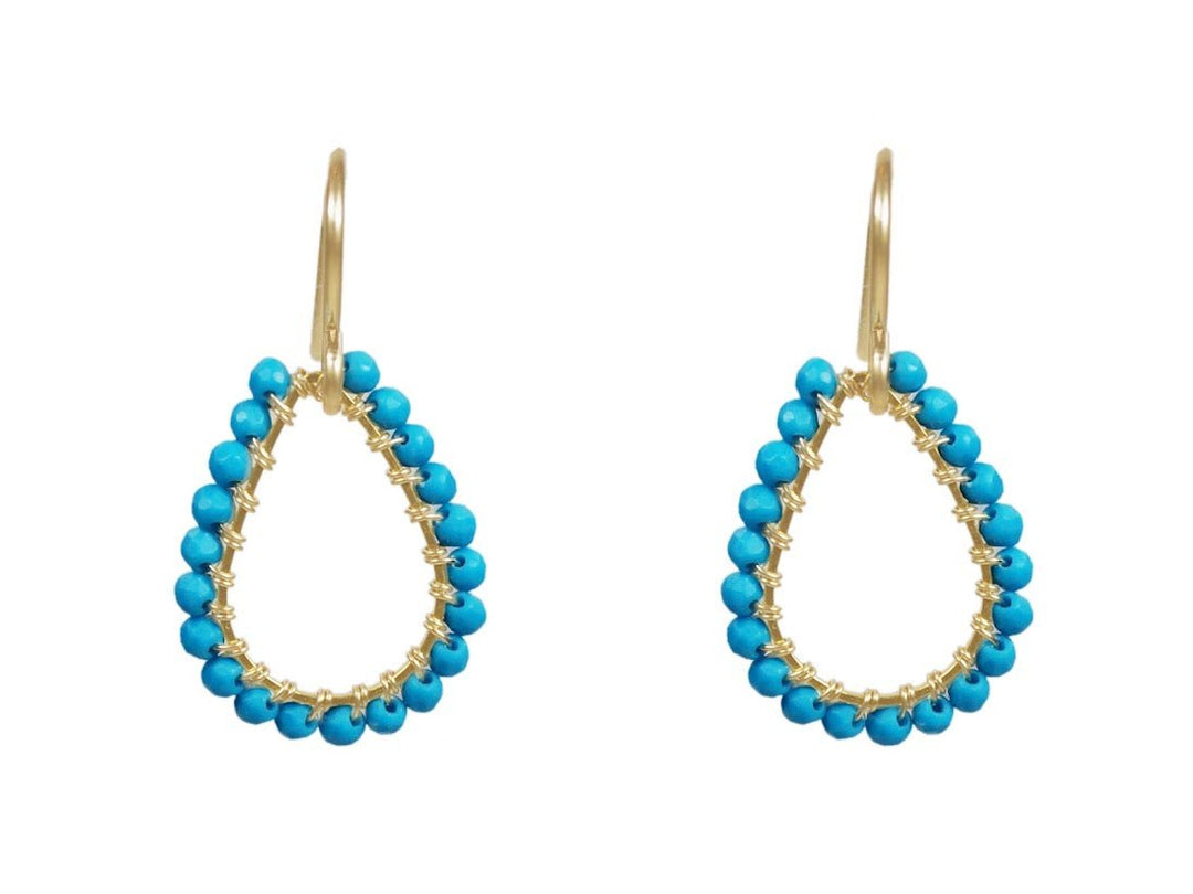 Baby Teardrop Turquoise Earrings