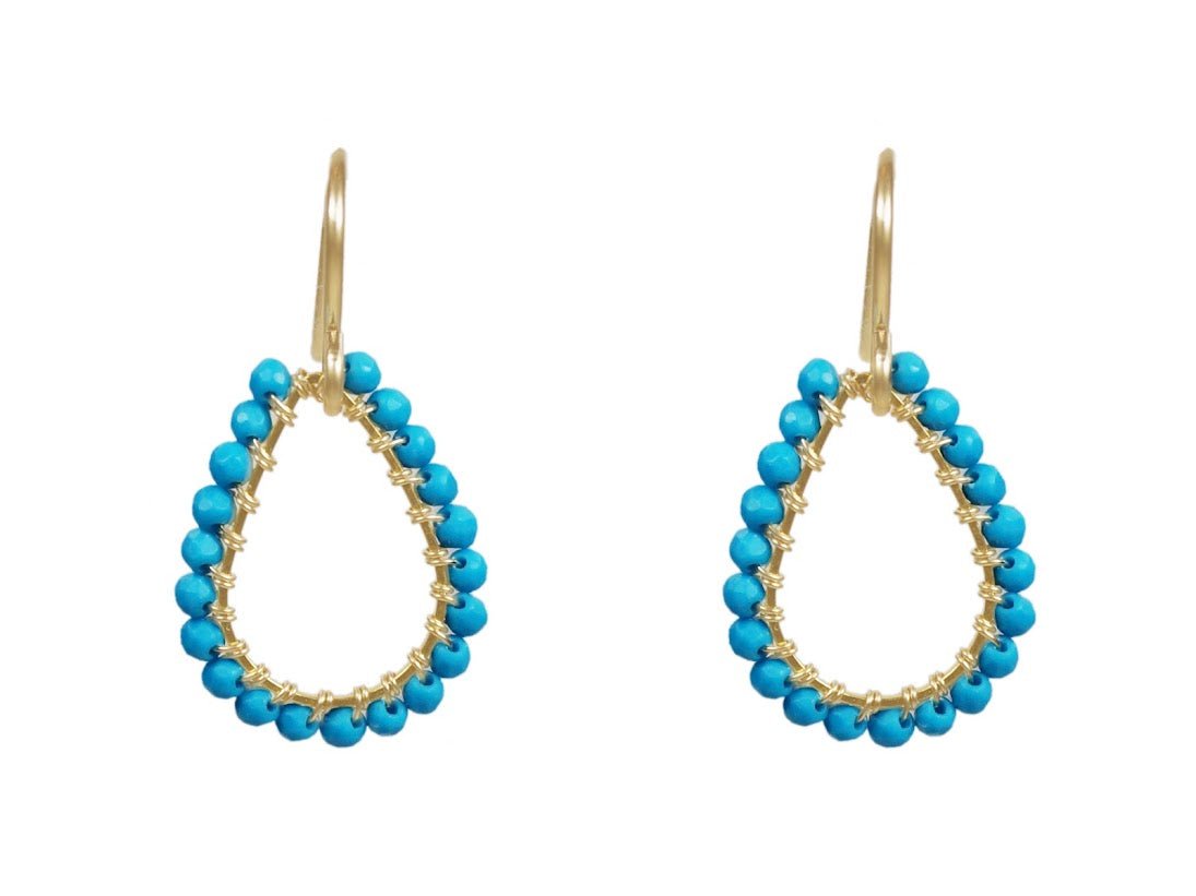 Baby Teardrop Turquoise Earrings