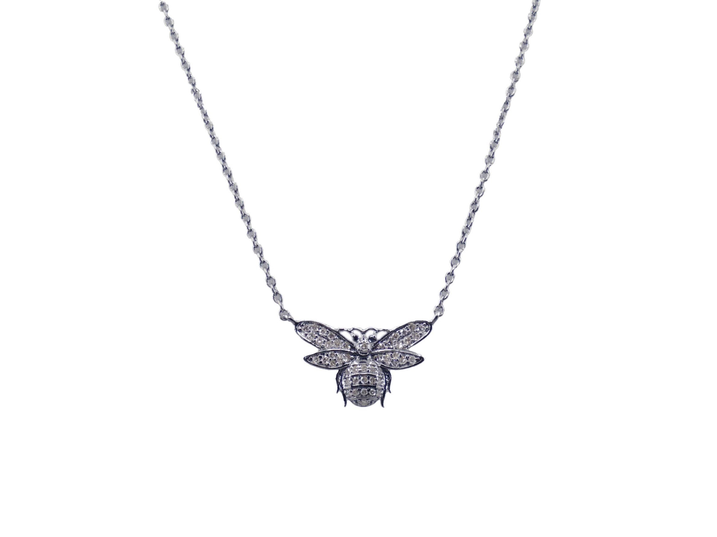 SS Bee Necklace with Diamonds