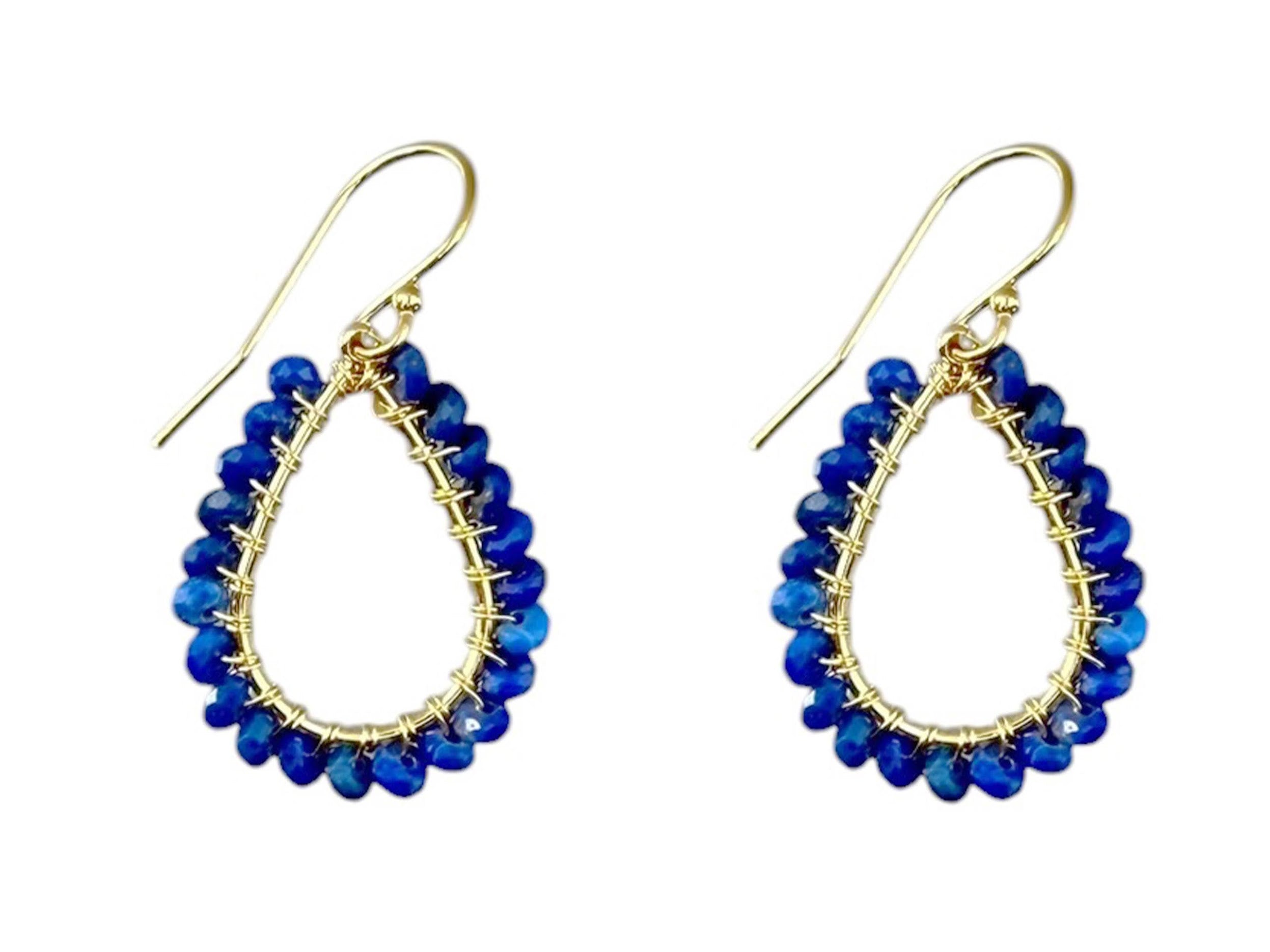 Baby Teardrop Lapis Earrings