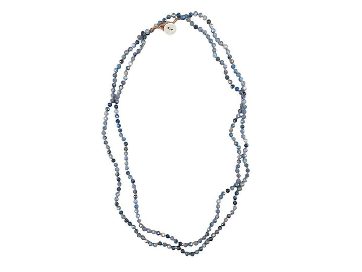 Tiny Blue Kyanite Bead Necklace