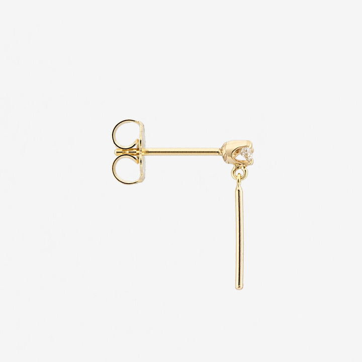 14k Diamond Stud with Dangler