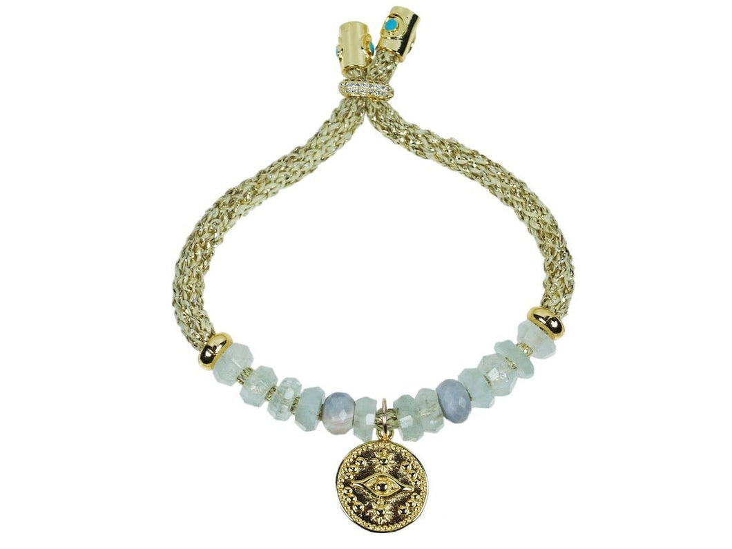 Daydreamer Bracelet with Aquamarine and Lilac Opal