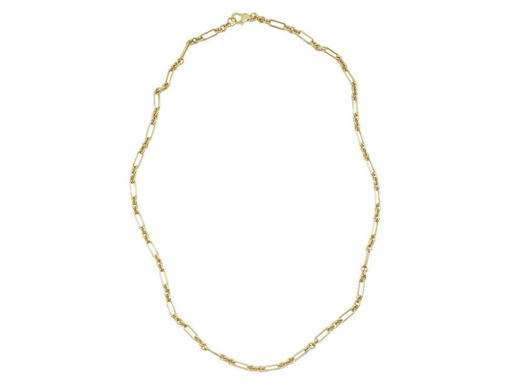 Gold Round and Elongated Link Chain