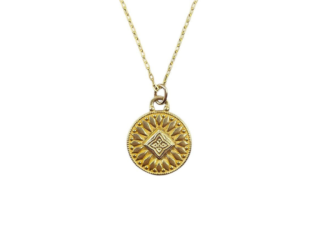 Yellow Bronze Surya Necklace