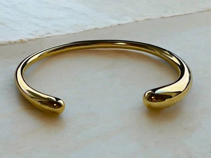 Gold Organic Curves Cuff