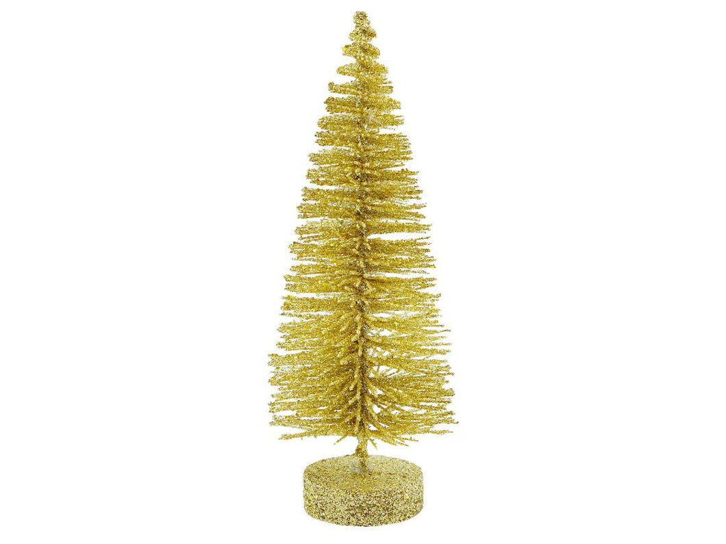7-Inch Gold Glitter Pine Tree