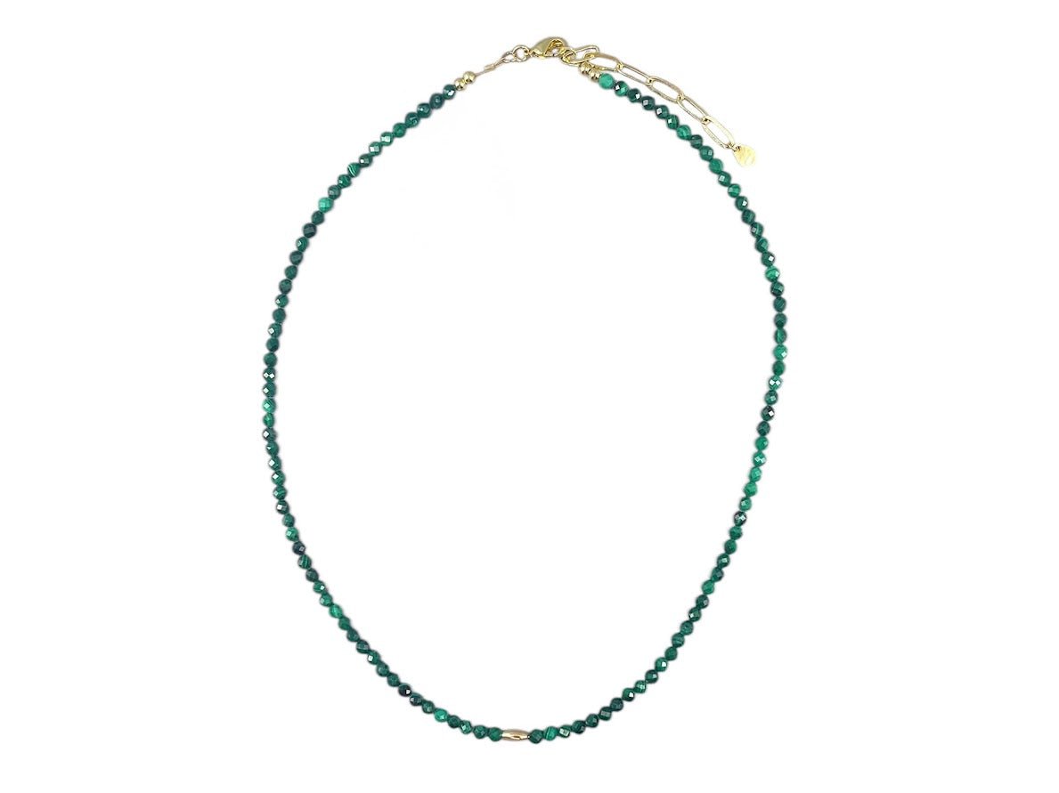 Beaded Malachite Necklace