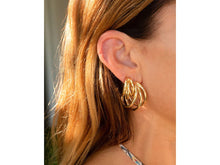 Load image into Gallery viewer, Gold Large Triple Hoop Earrings
