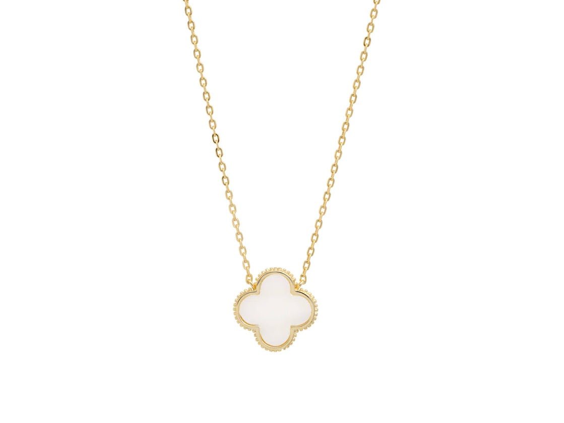 MOP Beaded Clover Necklace