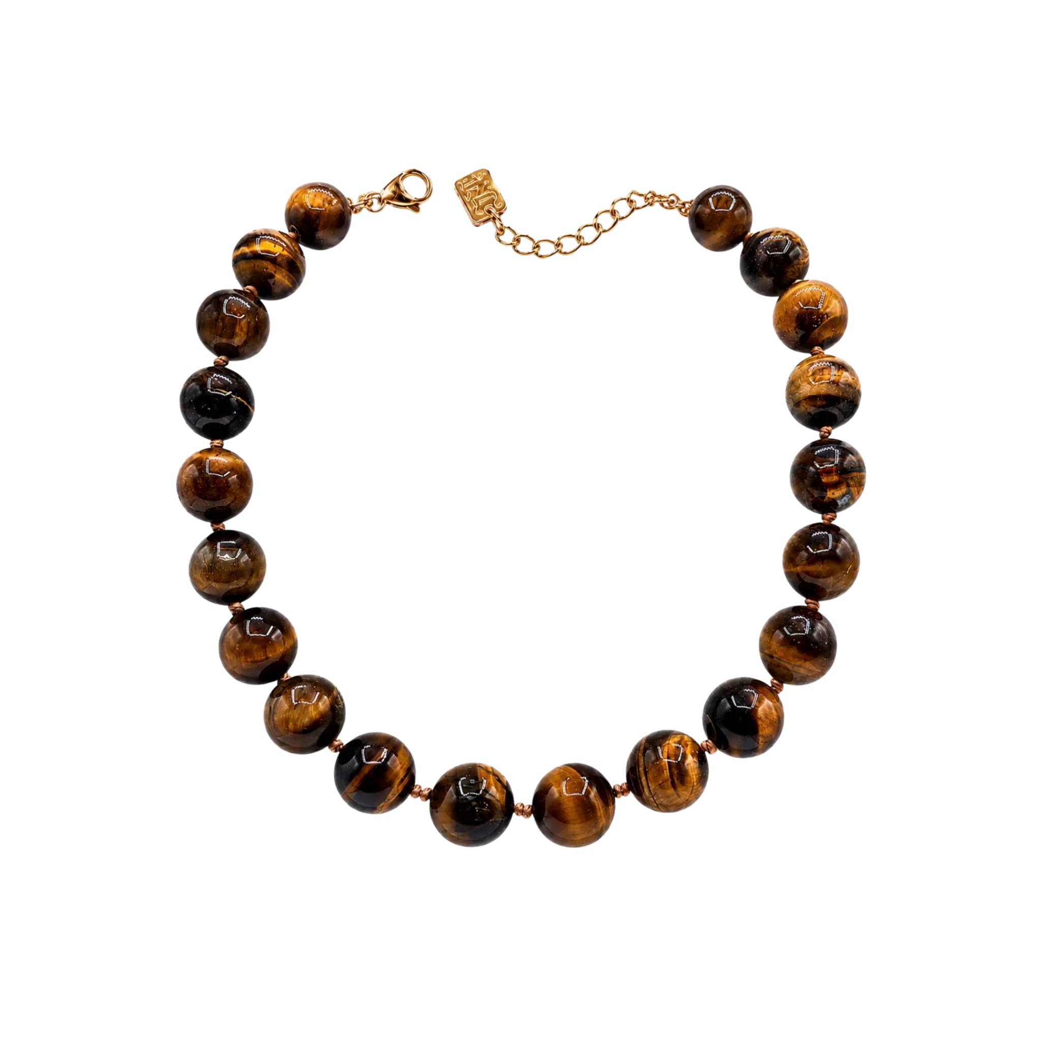 Tiger Eye 16mm Bead Necklace