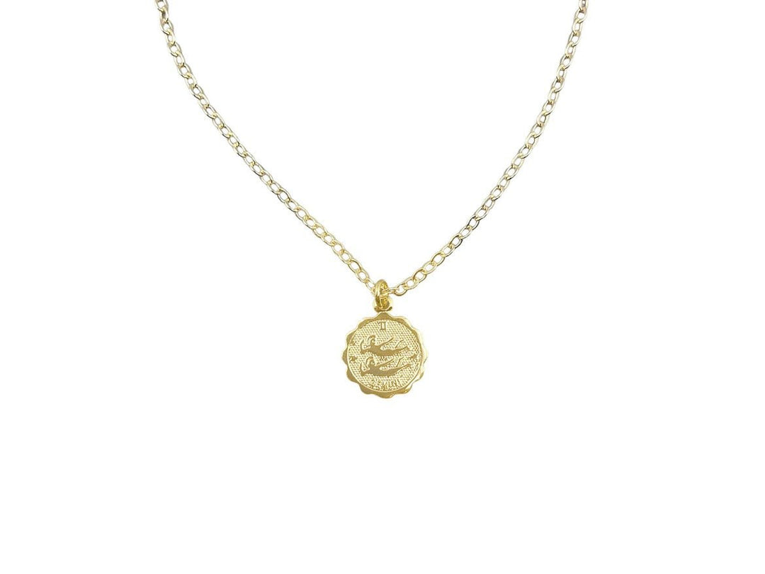 Gold Gemini Charm Necklace