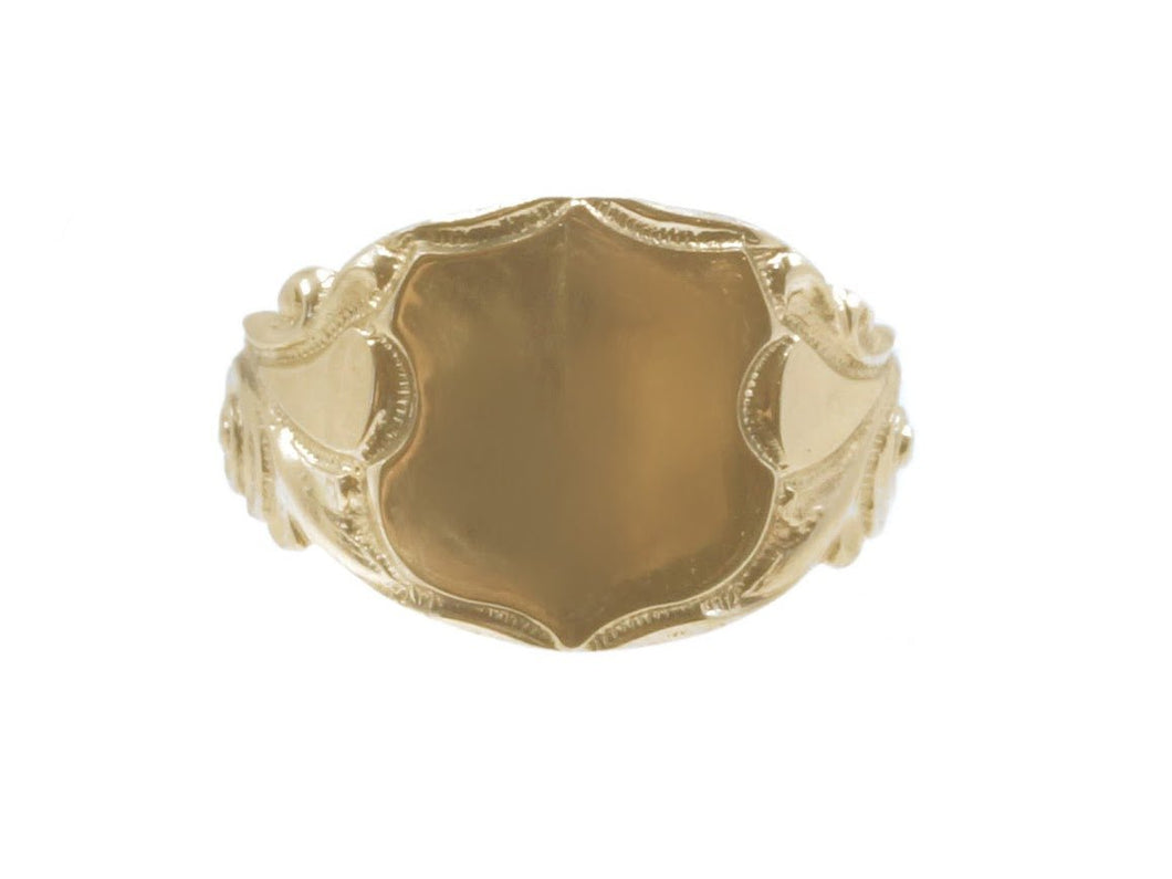 14k Victorian Shield Ring
