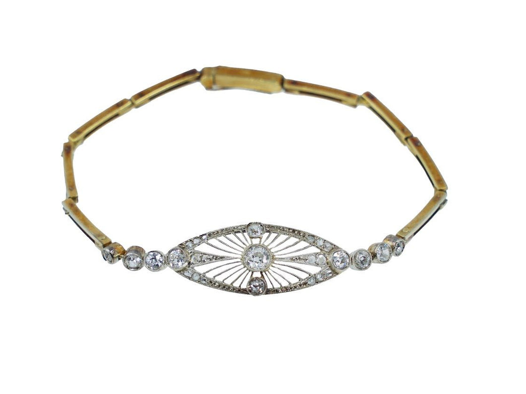 14k Edwardian Diamond Bracelet