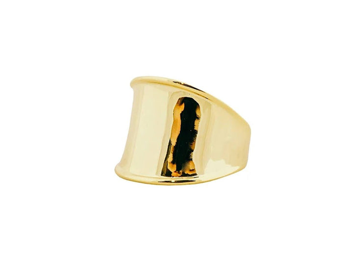 Gold Thick Concave Ring