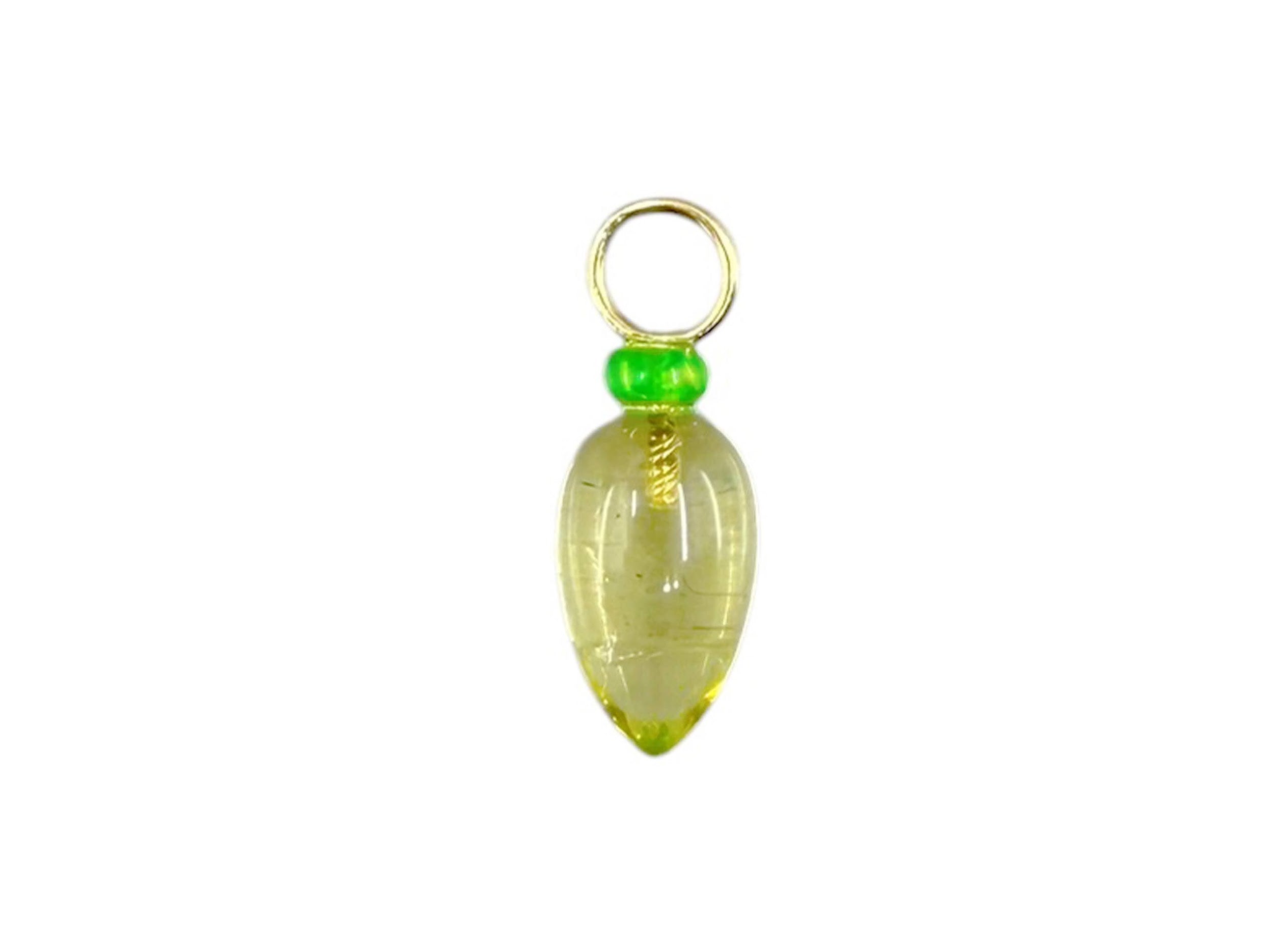 Lemon Quartz and Opal Charm