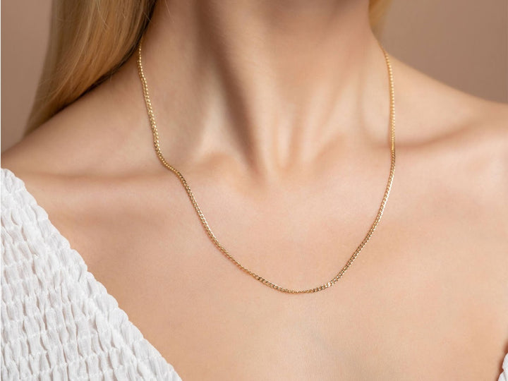 14k Curb Chain Necklace