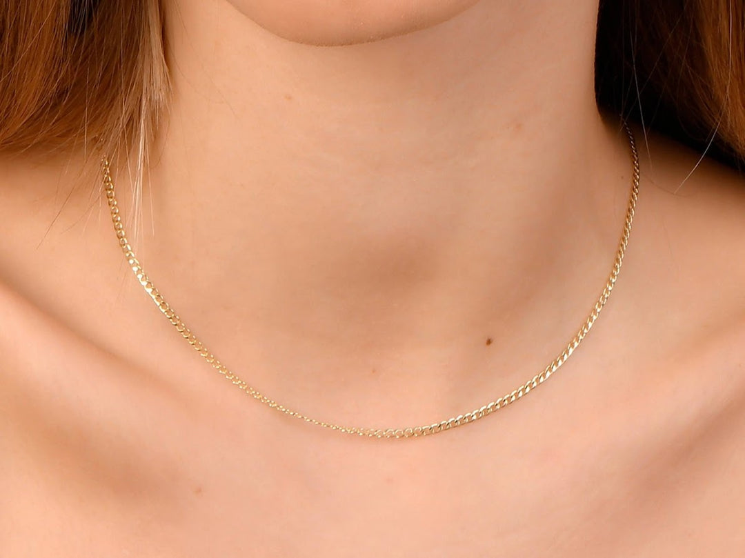 14k Curb Chain Necklace