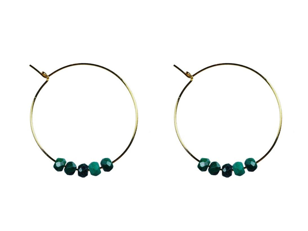 Small Malachite Hoops