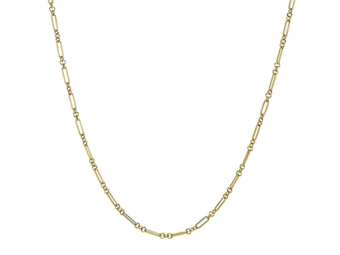Gold Mixed Link Chain