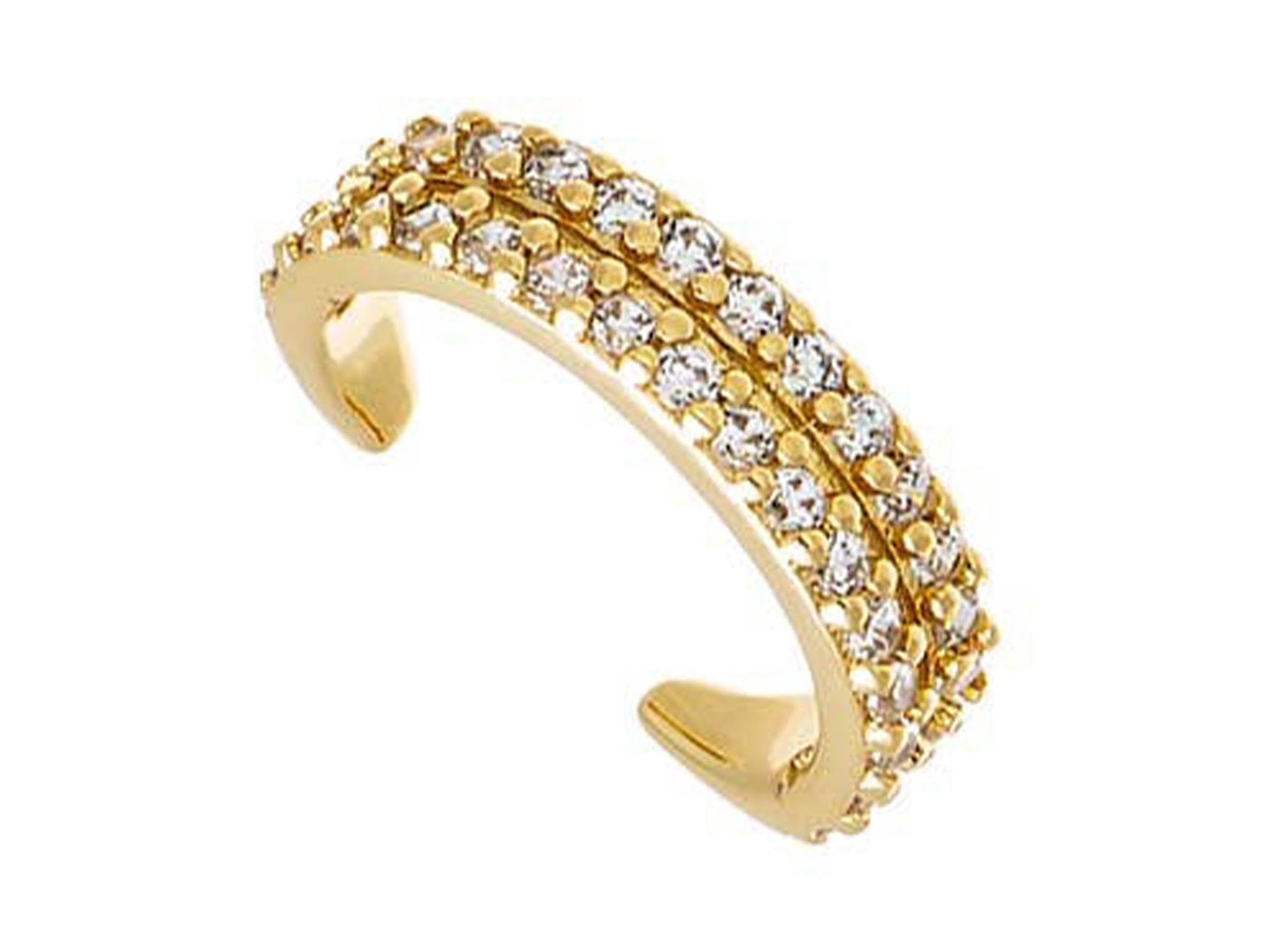 Double Row Ear Cuff with CZs