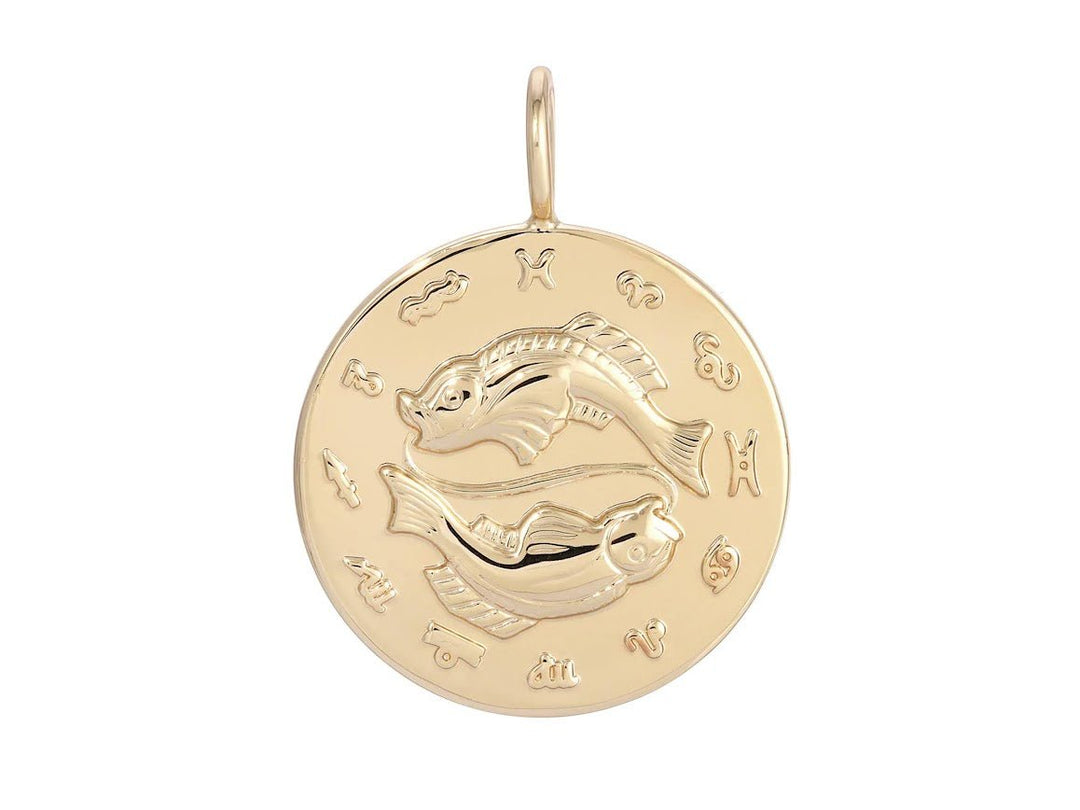 Gold Pisces Charm