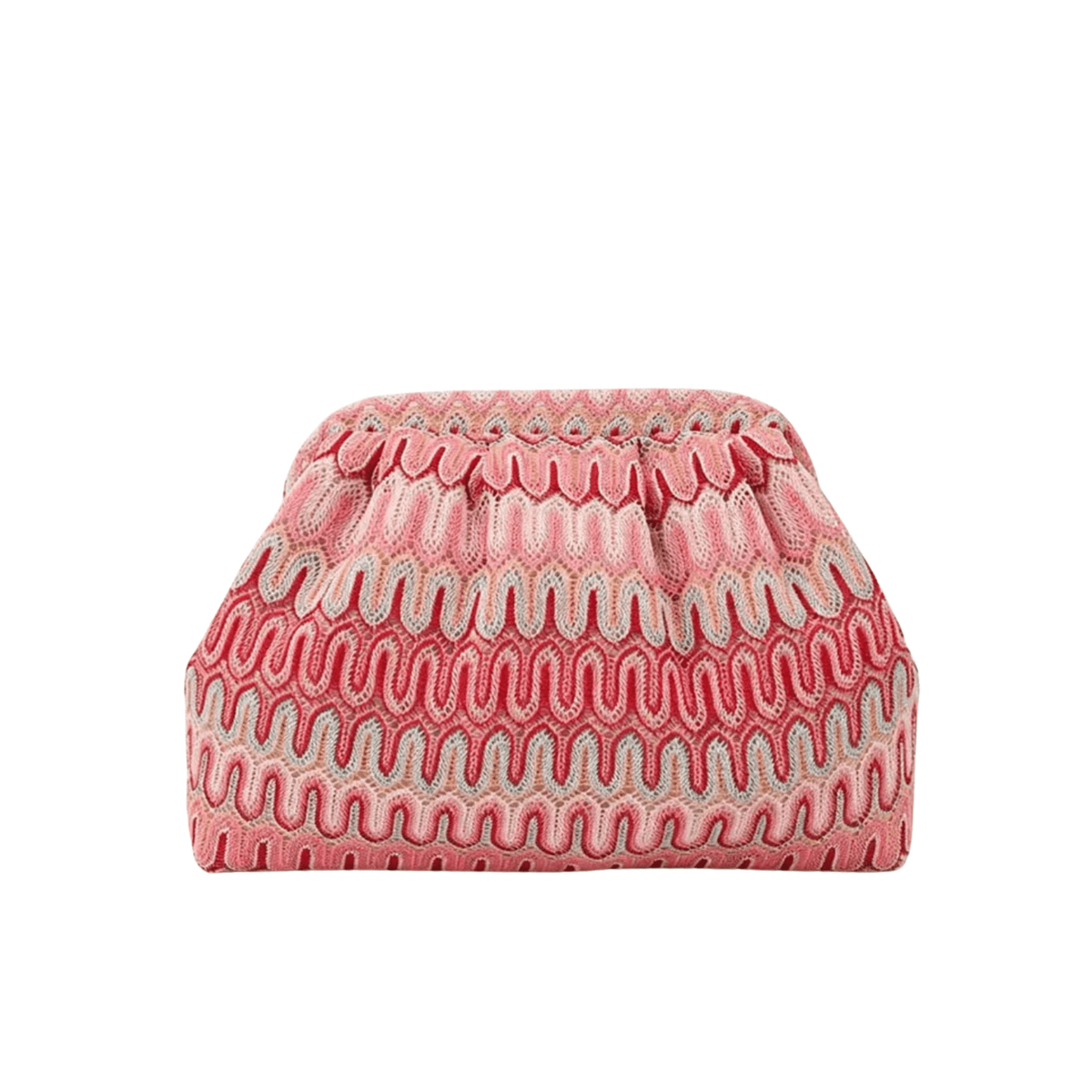 Pink ZigZag Knitted Bag