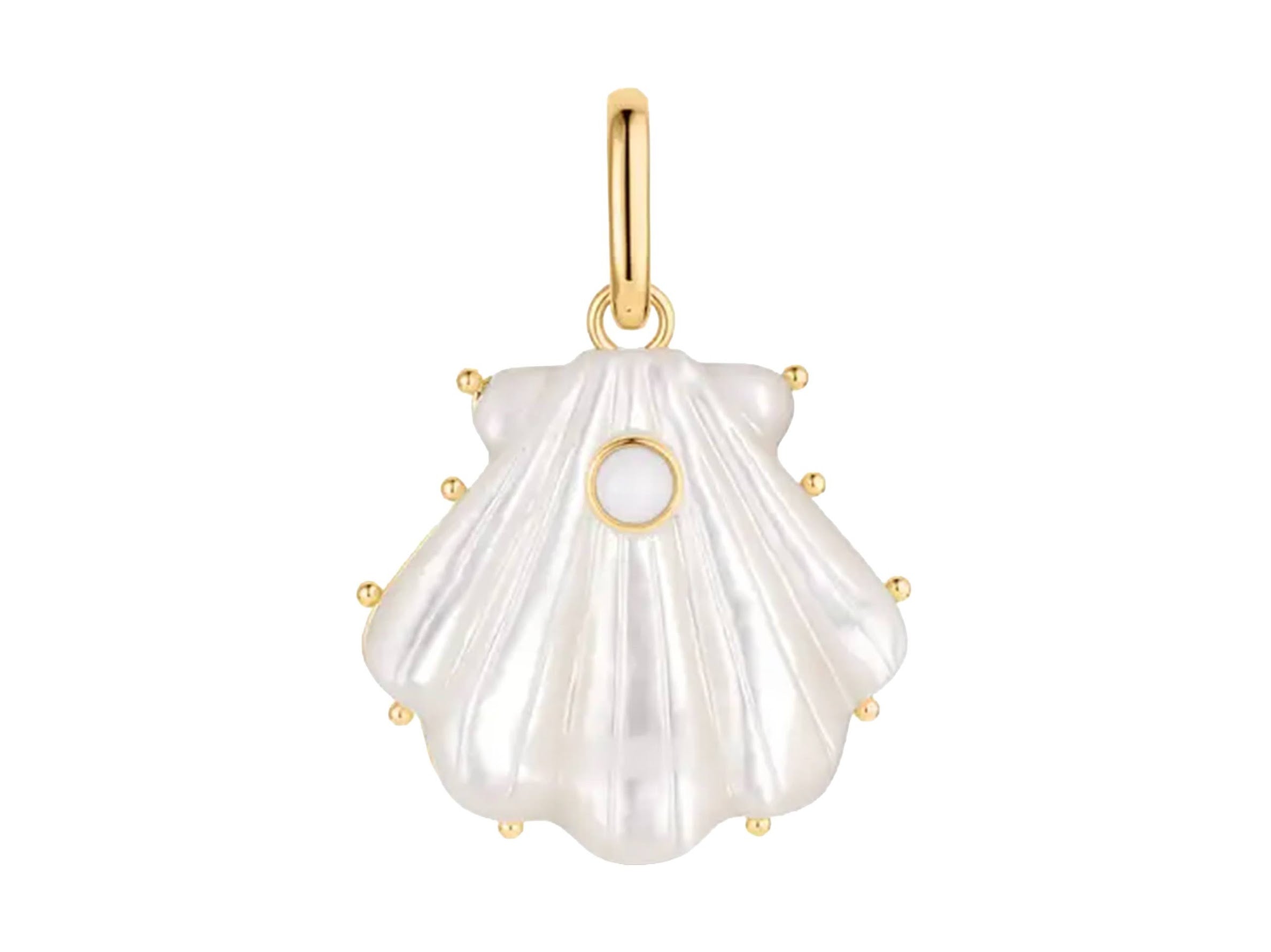 Mother of Pearl Shell Clip Charm