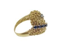 Load image into Gallery viewer, 18k 1950s Diamond and Sapphire Cocktail Ring
