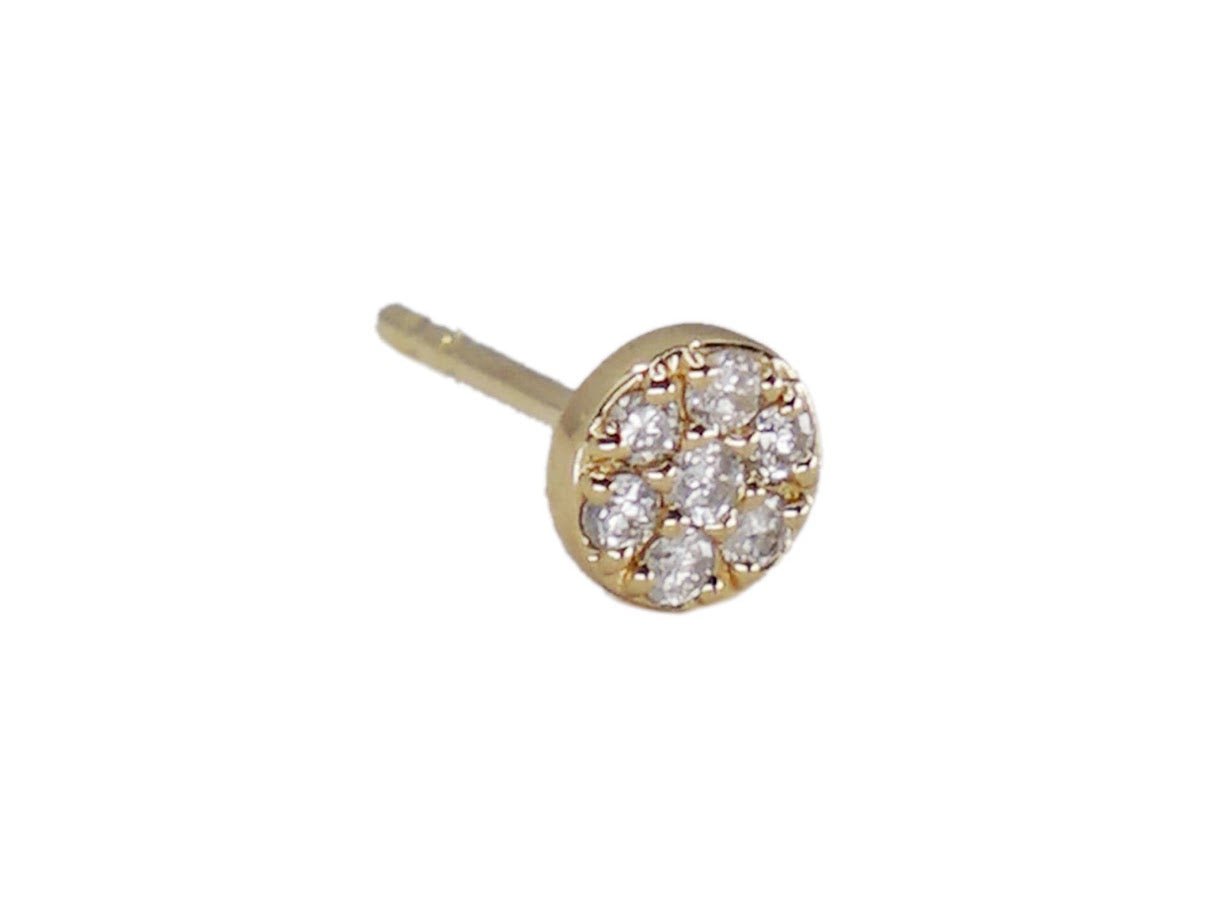 14k Diamond Pave Stud Earring