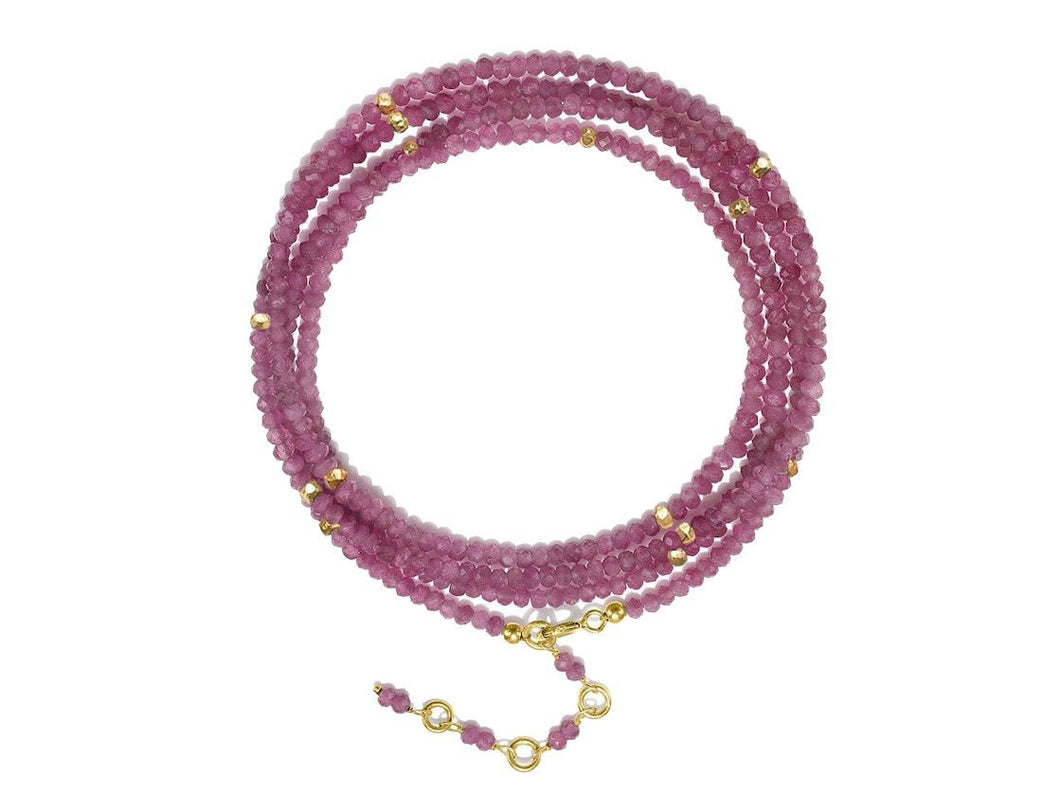 Pink Tourmaline Wrap Bracelet