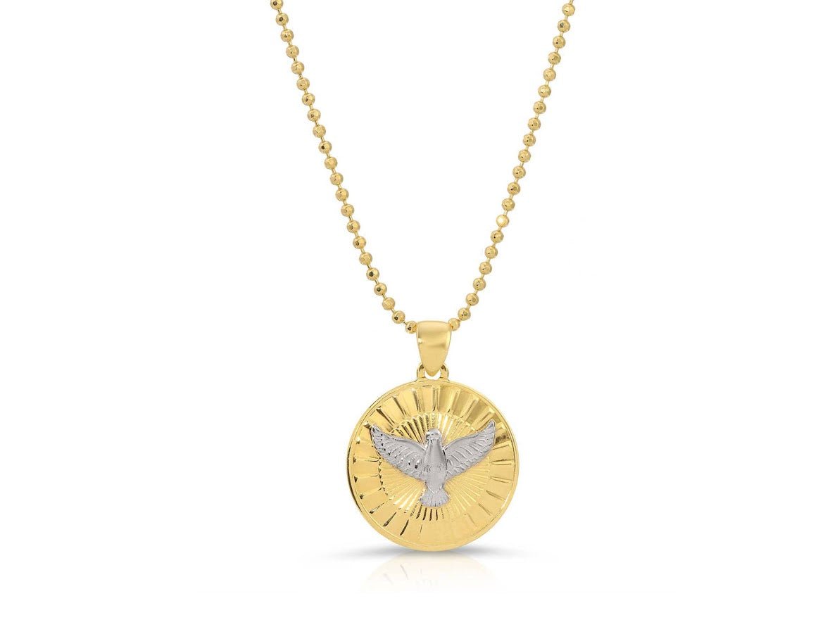 Winged Dove Charm Necklace