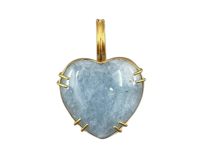 Aquamarine Heart Charm
