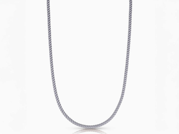 Gray Silk Cord Necklace