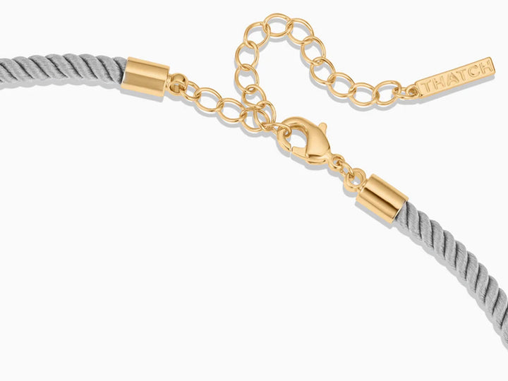 Gray Silk Cord Necklace