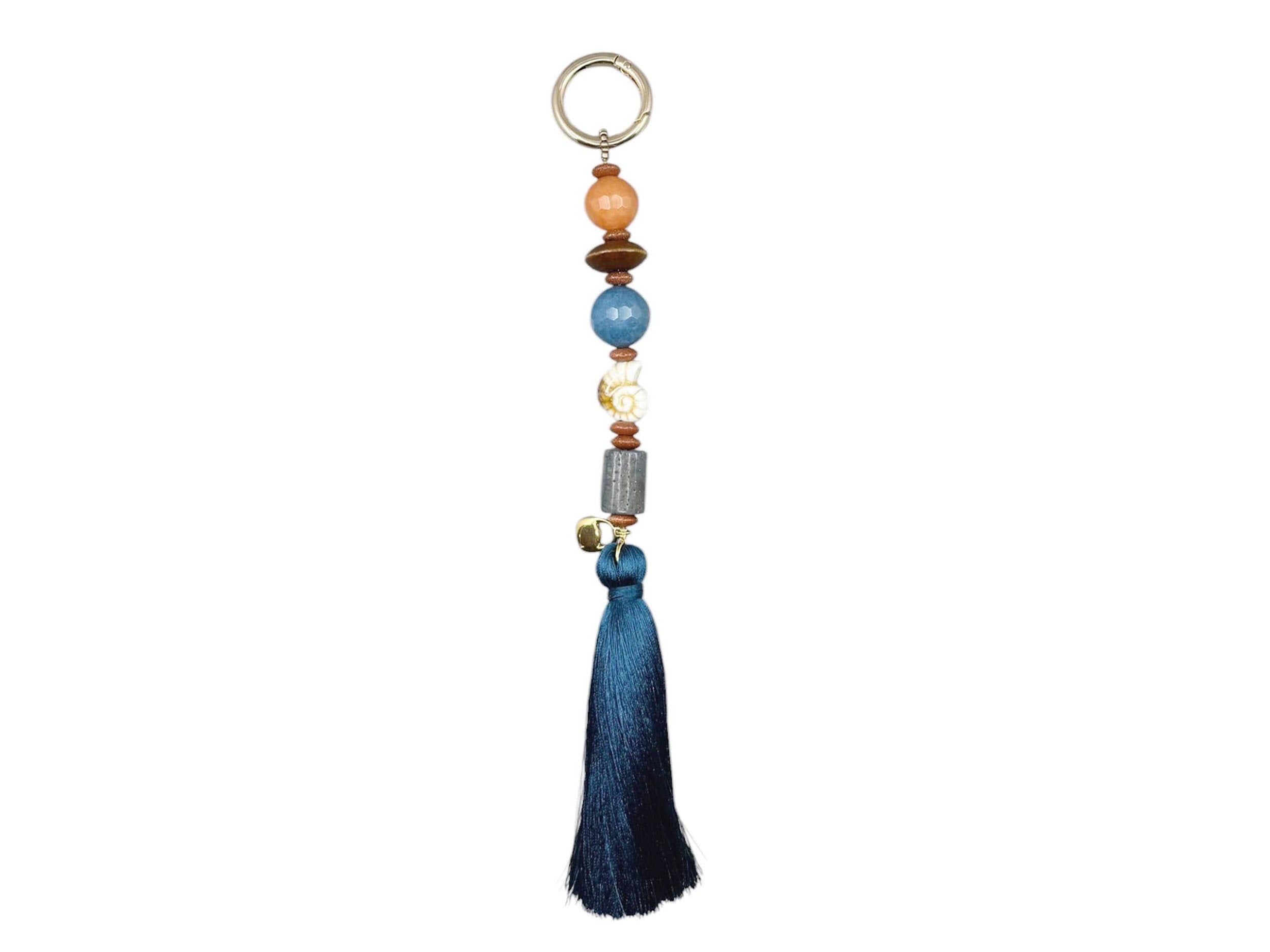 Handcrafted Blue Bag Charm