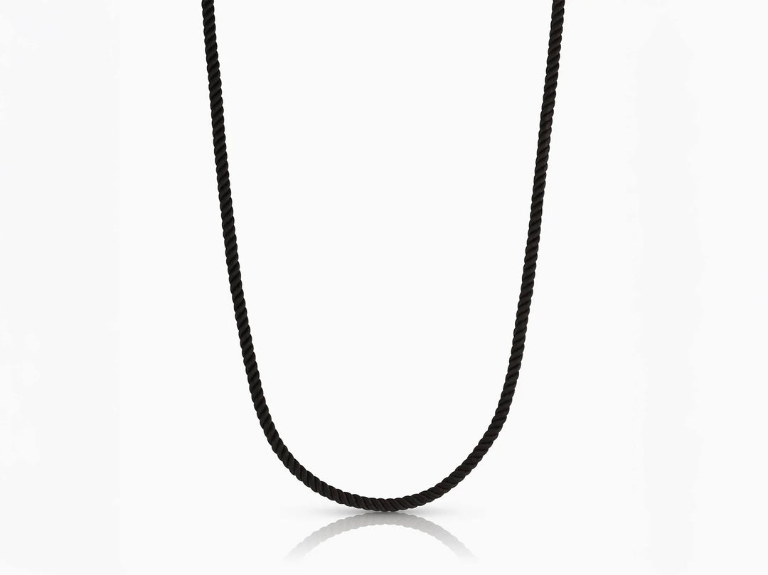 Black Silk Cord Necklace