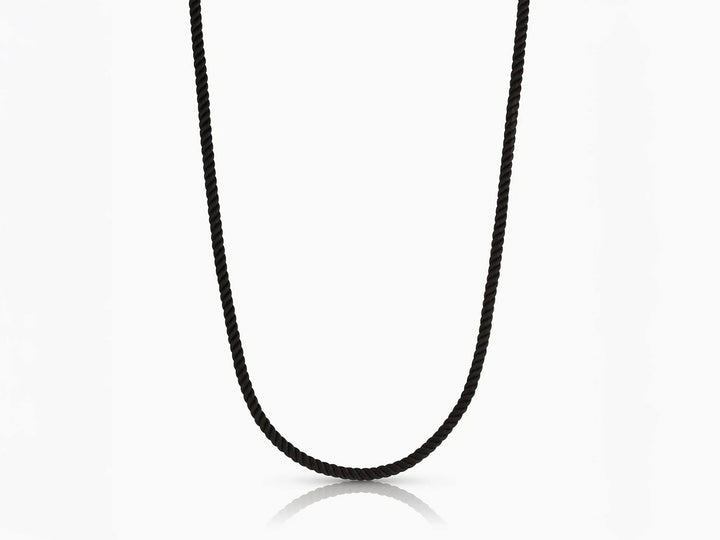 Black Silk Cord Necklace