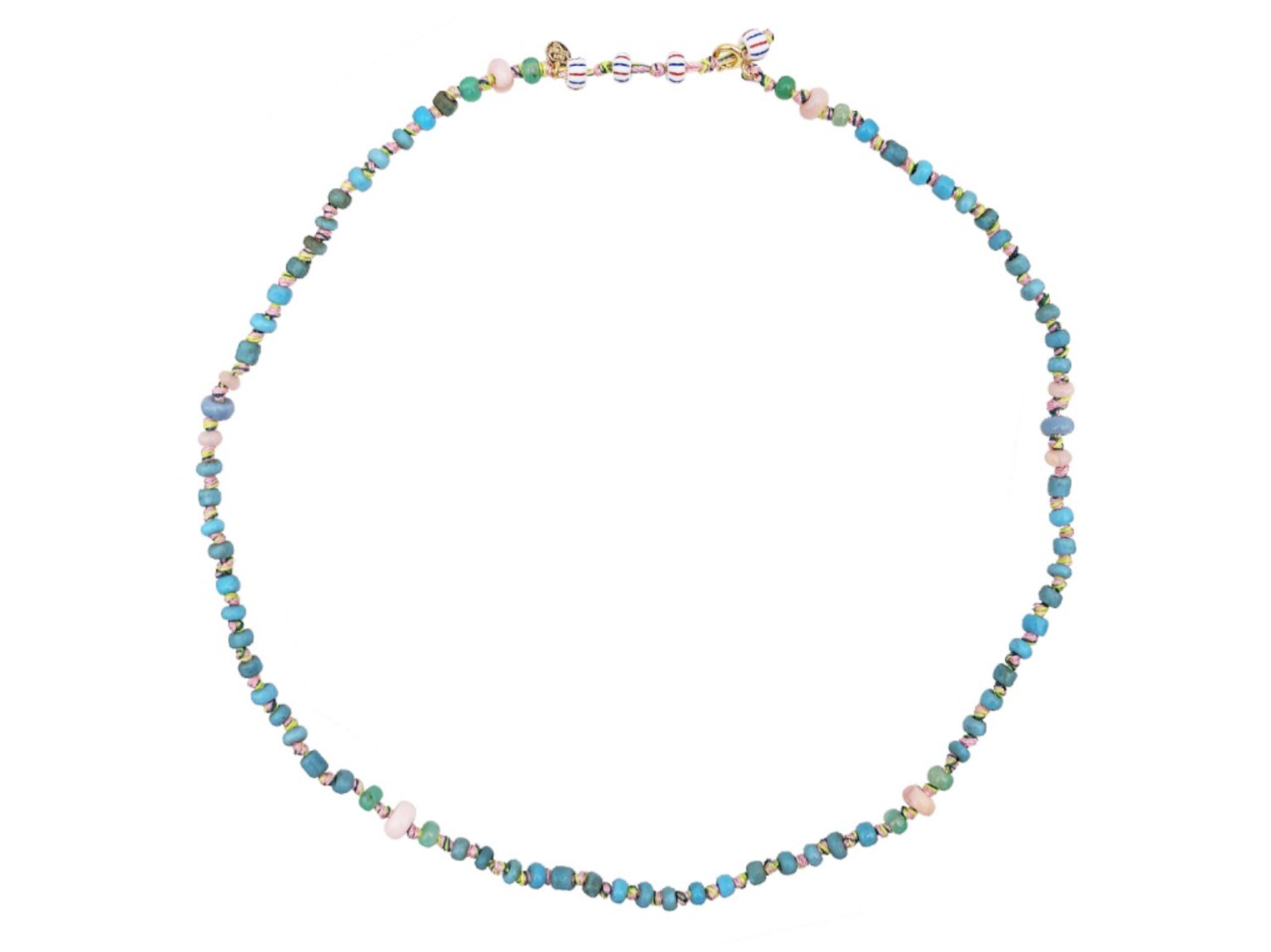 Turquoise African Trade Bead Necklace