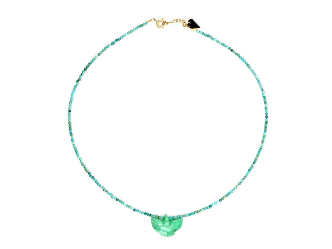 Turquoise Beaded Necklace with Turquoise Condor