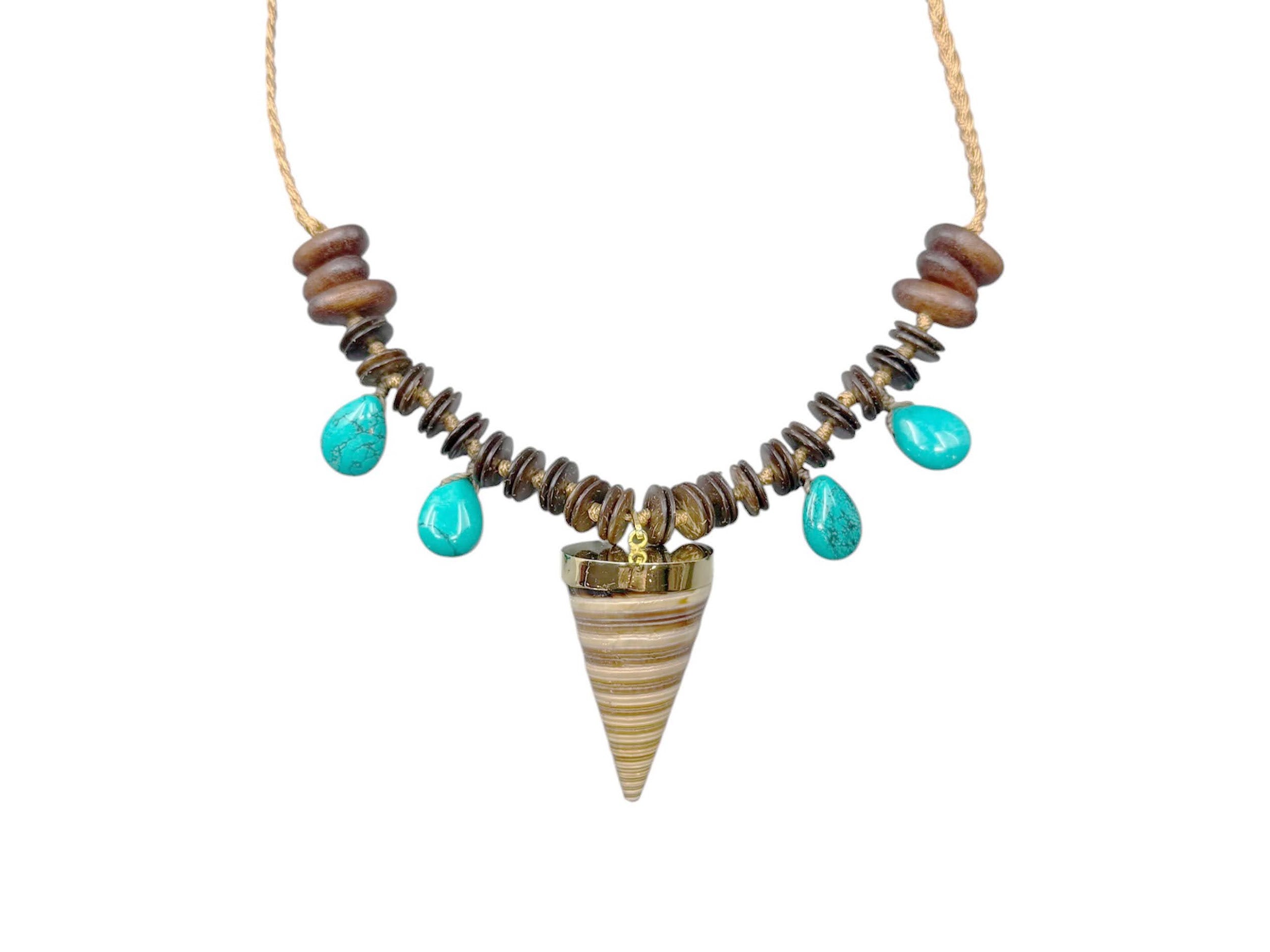 Telescopium Shell Charm Necklace