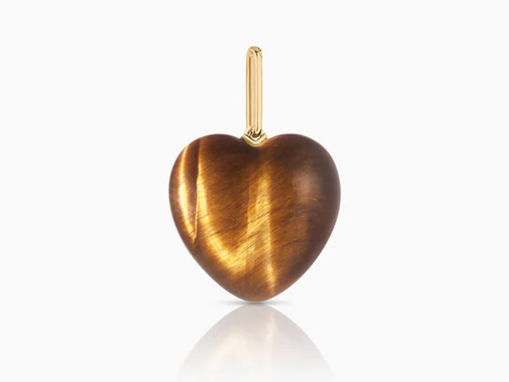 Tigers Eye Heart Charm