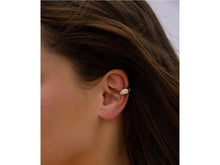 Load image into Gallery viewer, Gold Ear Cuff with Big and Little CZs
