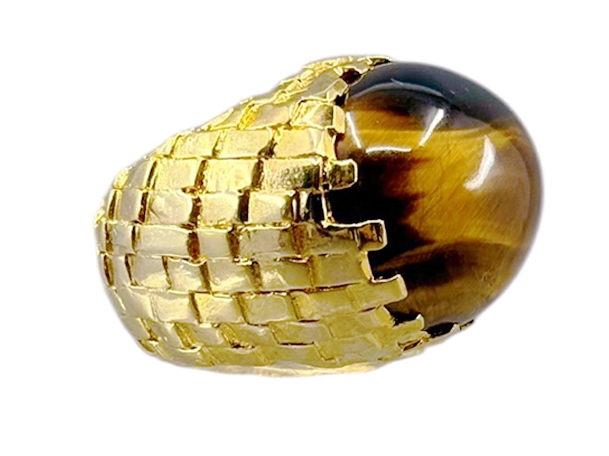 Tiger Eye Tile Ring